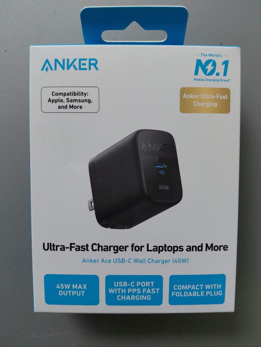 Anker 45W USB-C Fast Charger - Black